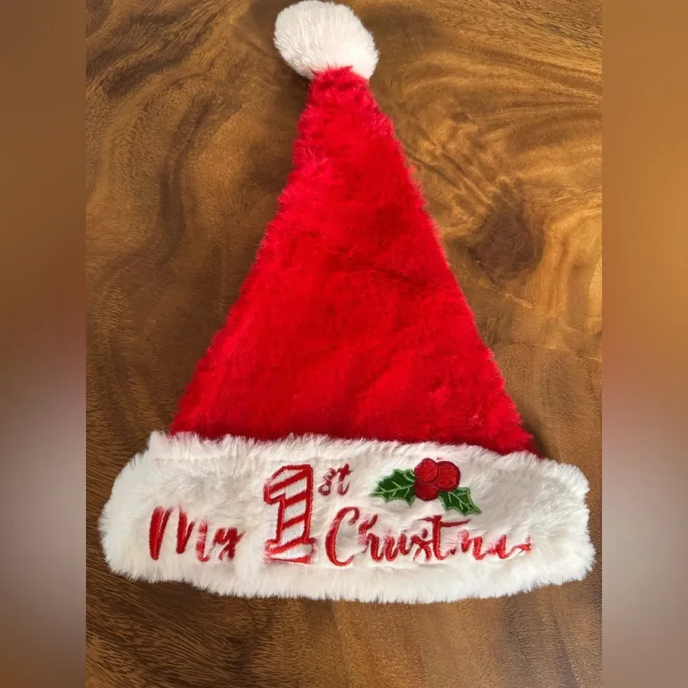 Red and White 'My 1st Christmas' Santa Hat